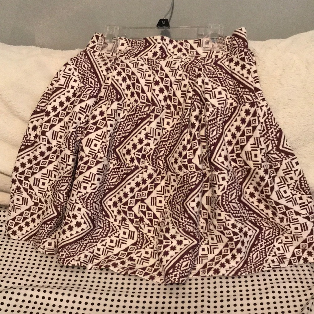 Dark maroon skirt